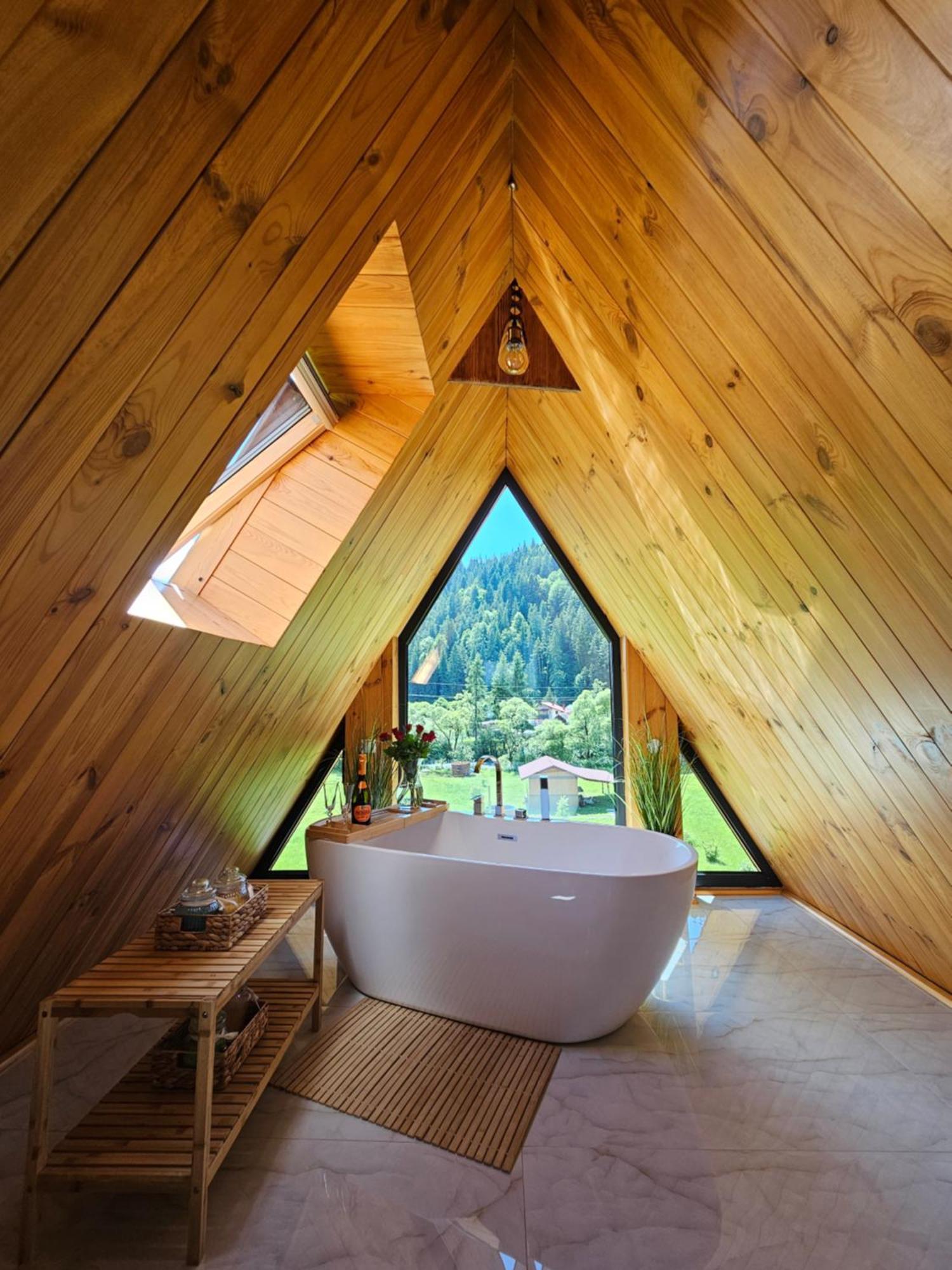Cabana Cozy Cabin A Frame Topliţa Esterno foto